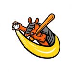 Armadillo Baseball Mascot Stock Photo