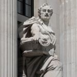 Statue Of A Merchant Outside The Former Port Of London Authority Stock Photo