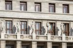 View Of The Statues On The Municipal Library In Prague Stock Photo