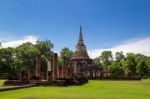 Wat Chang Lom In Si Satchanalai Historical Park, Sukhothai, Thailand Stock Photo