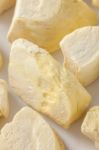 Durian Zibethinus King Of Fruit Freeze Dry On White Background Stock Photo