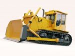 Heavy Crawler Bulldozer Stock Photo