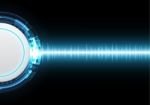 Technology Abstract Circle Wave Signal Background Stock Photo