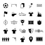 Soccer Icons Set  Stock Photo