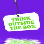 Think Outside The Box On Hook Displays  Imagination And Creativi Stock Photo