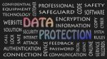 Data Protection, Security Privacy Concept In Background Black Stock Photo
