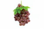Red Grape Isolated On White Background Stock Photo