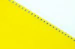A Yellow Notebook Stock Photo