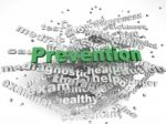 3d Image Prevention  Issues Concept Word Cloud Background Stock Photo