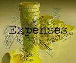 Expenses Word Shows Expenditure Accounting And Business Stock Photo