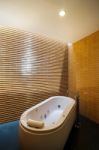 Elegant Bathroom With Skylight Stock Photo