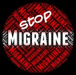Stop Migraine Indicates Neurological Disease And Control Stock Photo
