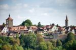 View Over The City Of Rothenburg Stock Photo