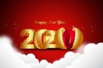 Coming Happy New Year 2020 Concept Stock Photo