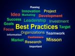 Best Practices Brainstorm Shows Optimum Business Procedures Stock Photo