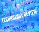 Technology Review Shows Evaluation Appraisal And Electronic Stock Photo