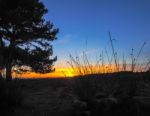 Sunset Over The Ashdown Forest In Sussex Stock Photo