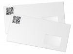 QR Codes On Envelopes Stock Photo