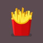 French Fries In Flat Style Stock Photo