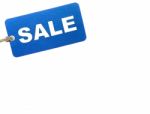 Sale Etichetta Blu Stock Photo