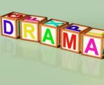 Drama Blocks Show Roleplay Theatre Or Production Stock Photo