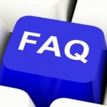 FAQ Computer Key Stock Photo