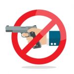 No Gun Weapon Sign Stock Photo