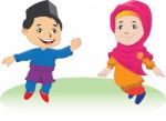 Melayu Children In Patani -01, Cartoon Stock Photo