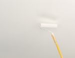 Paint Color On White Cement Wall Stock Photo