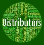 Distributors Word Shows Supply Chain And Delivery Stock Photo