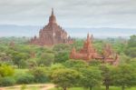 Ancient Pagodas In Bagan Mandalay, Myanmar Stock Photo