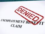 Unemployment Benefit Claim Denied Stock Photo