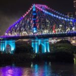 Story Bridge On New Years Eve 2016 In Brisbane Stock Photo