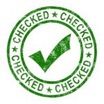 Checked Stamp Stock Photo