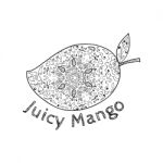 Juicy Mango Black And White Mandala Stock Photo