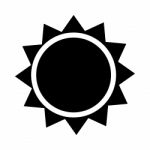 Sun Icon -  Iconic Design Stock Photo