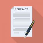 Contract Document Paper With Pen Stock Photo
