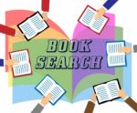 Book Search Means Searching Literature And Books Stock Photo
