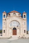 Church Of Agios Georgios At Cape Deprano Cyprus Stock Photo