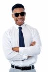 Smart Young Business Executive, Arms Crossed Stock Photo