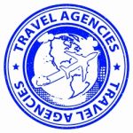 Travel Agencies Means Break Vacations And Trip Stock Photo