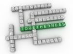 3d Image Togetherness Issues Concept Word Cloud Background Stock Photo