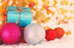 Gift With Colorful Background Stock Photo