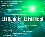 Online Games Indicates World Wide Web And Entertainment Stock Photo