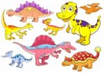 Cute Dinosaurs Stock Photo