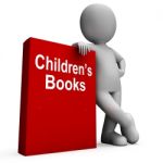 Children's Book And Character  Shows Reading For Kids Stock Photo