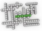3d Transfer Word Cloud Concept - Illustration Stock Photo