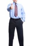 Successful Businessman Showing  Thumb Up Stock Photo