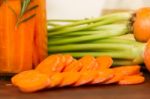 Artisan Preparation Of Pickling Fresh Organic Carrots Stock Photo