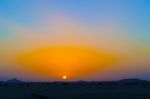 Sunrise Over Sahara Desert In Sudan Stock Photo
